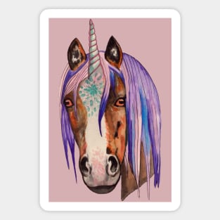 Magic watercolor unicorn horse Magnet